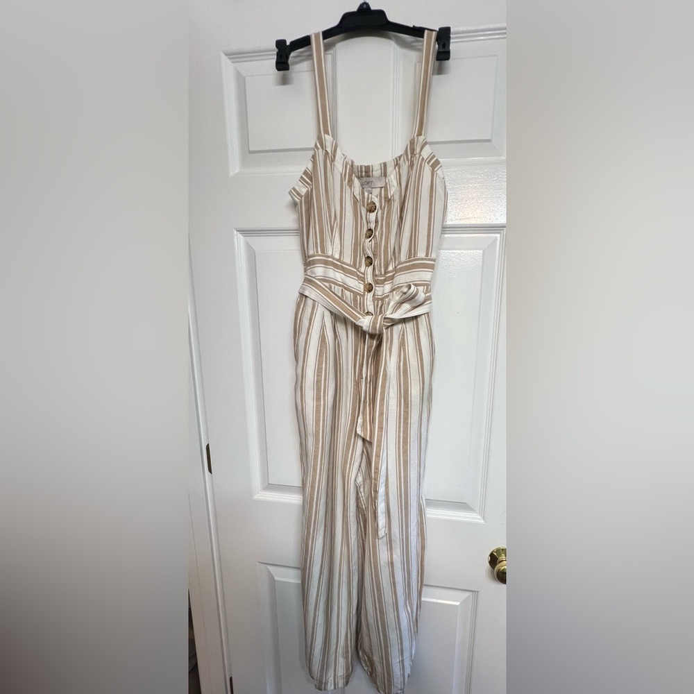 Chic Linen Striped Jumpsuit!